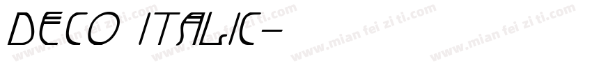 Deco Italic字体转换